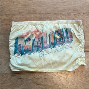 Forever 21 Light Yellow Tube Top